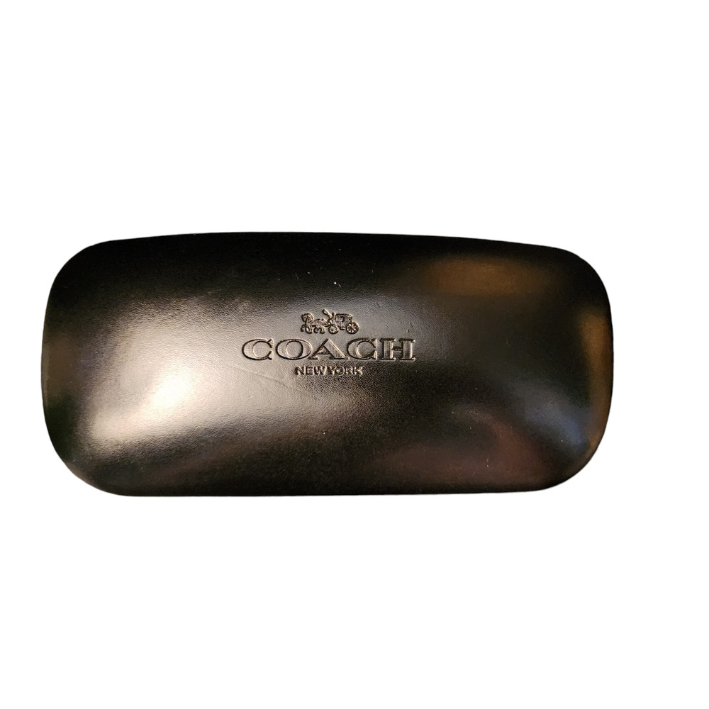 Coach Brand Black Leather High End Sunglasses / Eyeglasses Hard Case